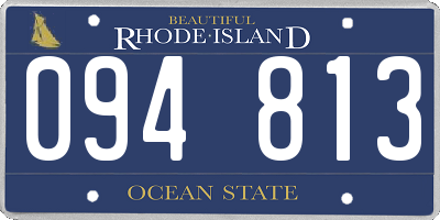RI license plate 094813