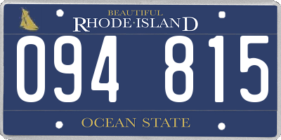 RI license plate 094815