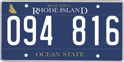 RI license plate 094816