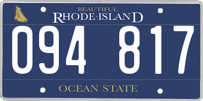 RI license plate 094817