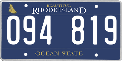 RI license plate 094819