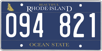 RI license plate 094821