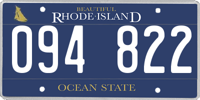 RI license plate 094822