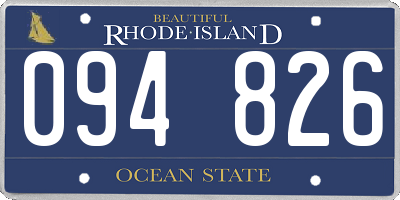 RI license plate 094826