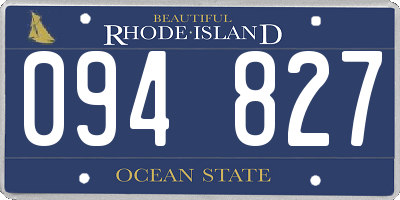 RI license plate 094827