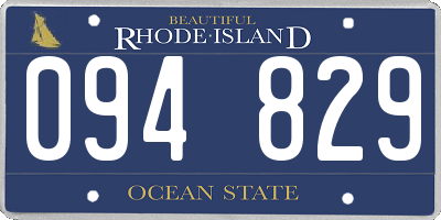 RI license plate 094829