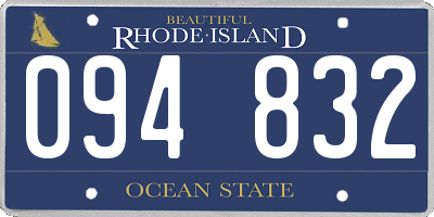 RI license plate 094832