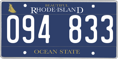 RI license plate 094833