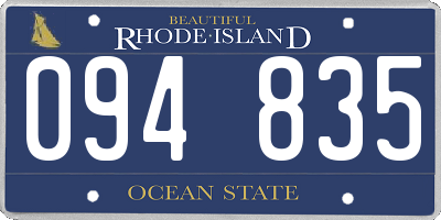 RI license plate 094835