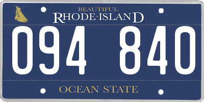 RI license plate 094840