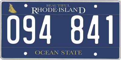 RI license plate 094841
