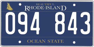 RI license plate 094843