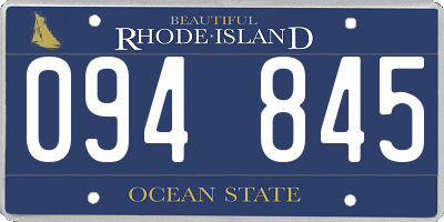 RI license plate 094845