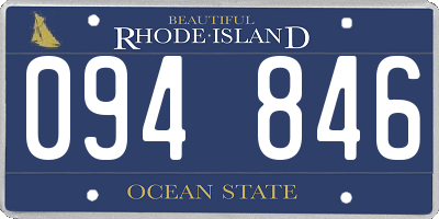 RI license plate 094846