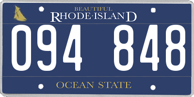 RI license plate 094848