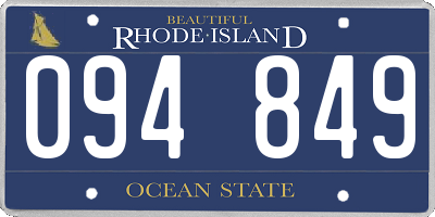 RI license plate 094849