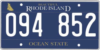 RI license plate 094852