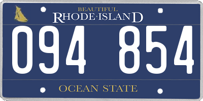 RI license plate 094854