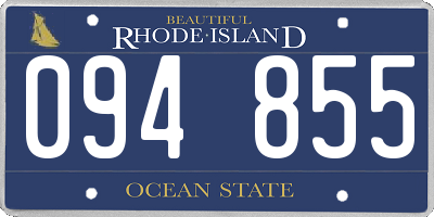 RI license plate 094855