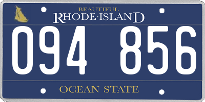 RI license plate 094856