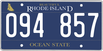 RI license plate 094857
