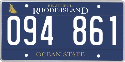 RI license plate 094861