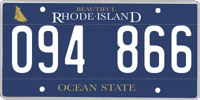 RI license plate 094866