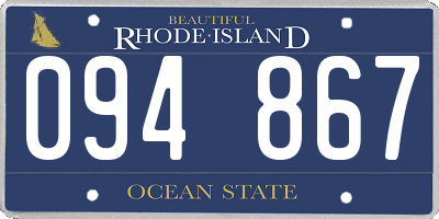 RI license plate 094867