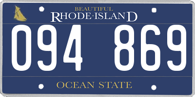 RI license plate 094869