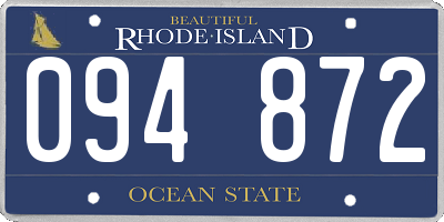 RI license plate 094872