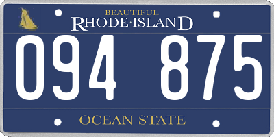 RI license plate 094875