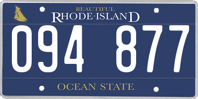 RI license plate 094877