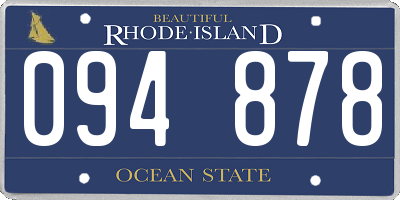 RI license plate 094878