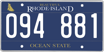 RI license plate 094881