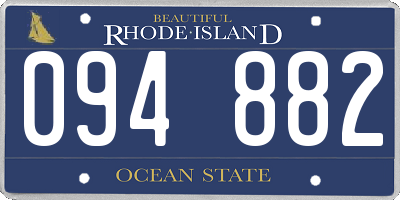 RI license plate 094882