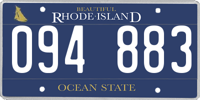 RI license plate 094883