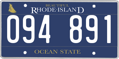 RI license plate 094891