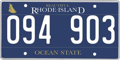 RI license plate 094903