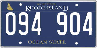RI license plate 094904
