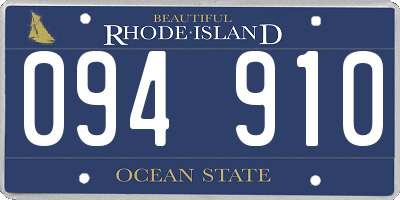 RI license plate 094910