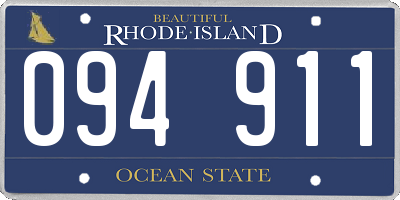 RI license plate 094911