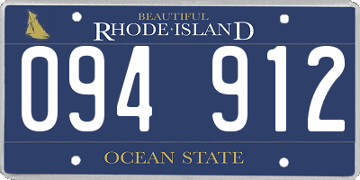 RI license plate 094912