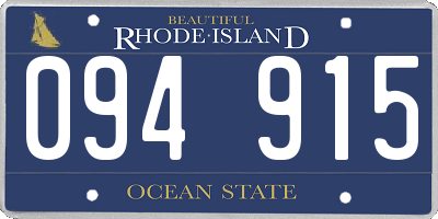 RI license plate 094915