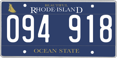 RI license plate 094918