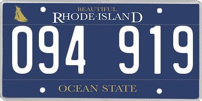 RI license plate 094919