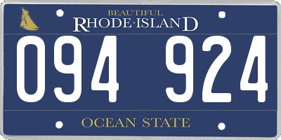 RI license plate 094924