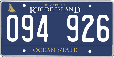RI license plate 094926