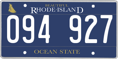 RI license plate 094927