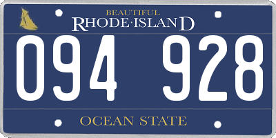 RI license plate 094928