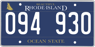 RI license plate 094930